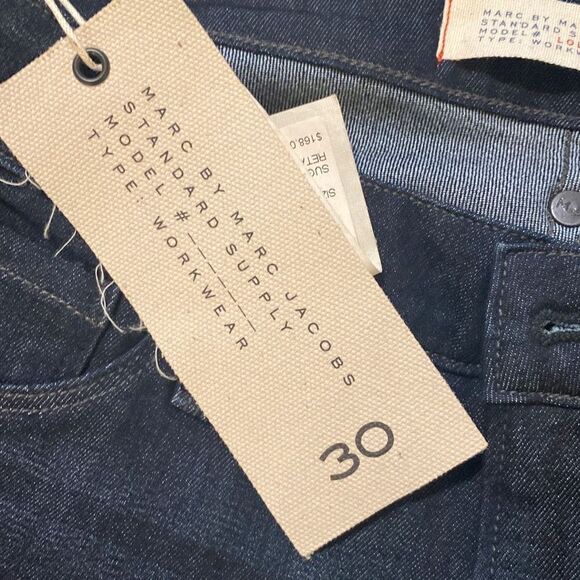 New Marc Jacobs Women's Kenmare Wash Mid Rise Lola Crop Denim Jeans Size 30 - Picture 6 of 10